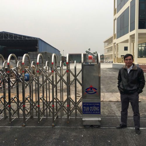 Cổng xếp inox
